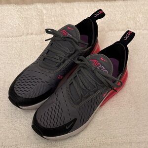 Nike Air Max 270 Kids Sneakers Gray and Pink